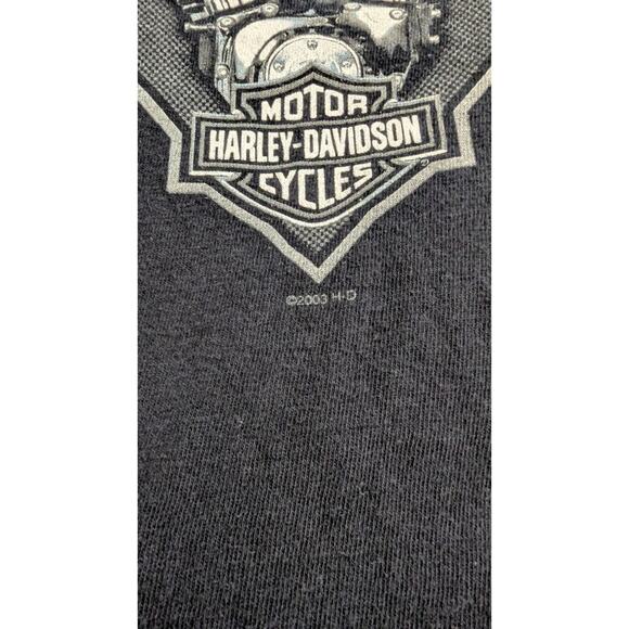 2004 Harley Davidson Virginia Beach T-Shirt Twin Cam V Twin USA Large Black Z - Picture 9 of 10